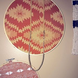 NWT Boutique Necklace| Long Layering | Gold Beaded Stone | Wooden